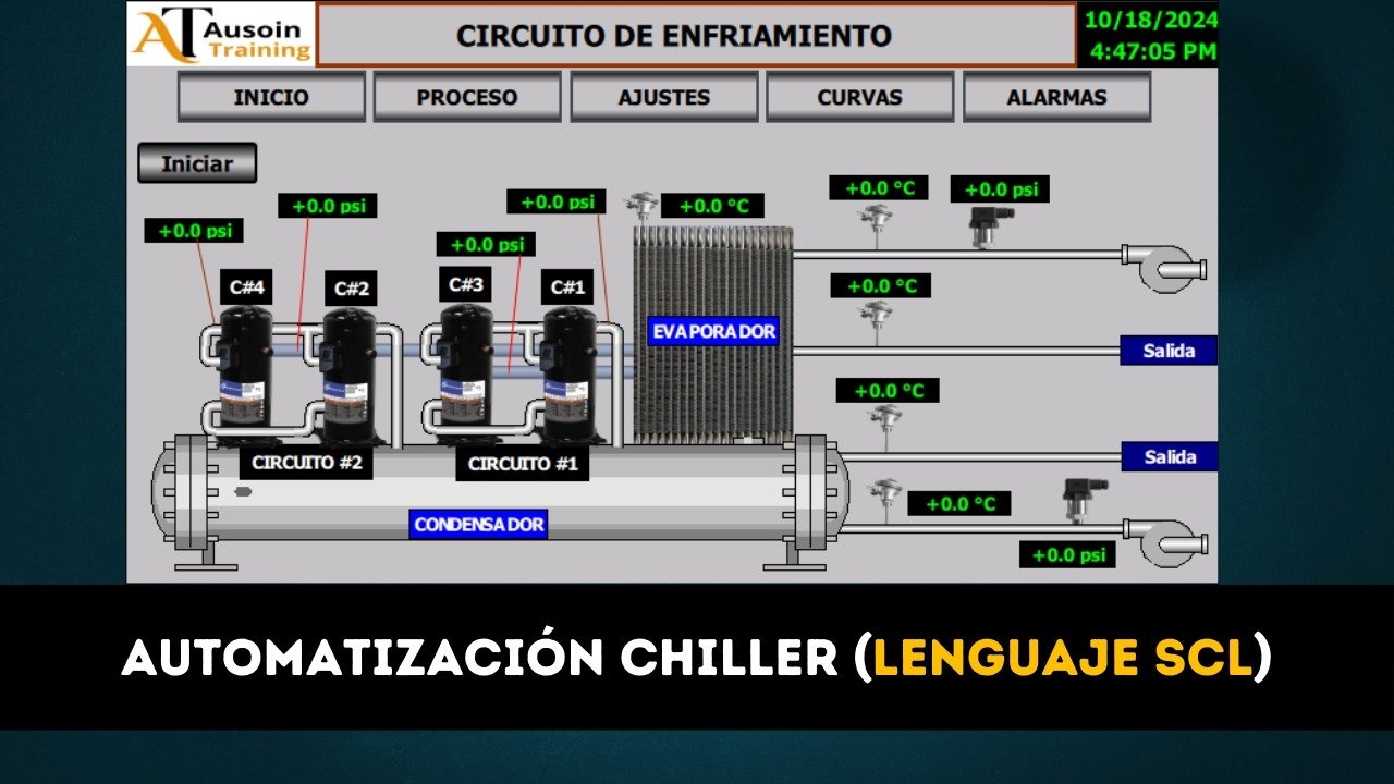 Automatización de Chiller con Siemens S7-1200 usando lenguaje SCL