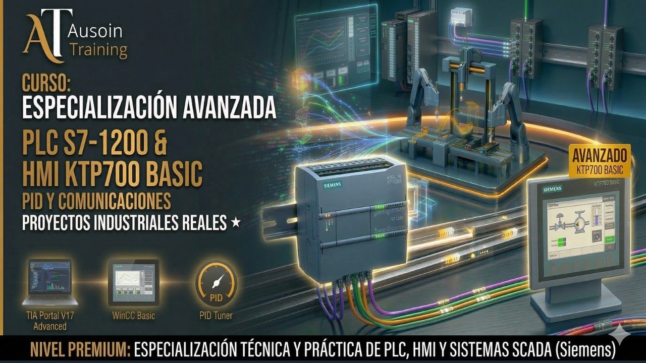 TIA PORTAL S7-1200 , HMI y Redes industriales (Básico + Avanzado)