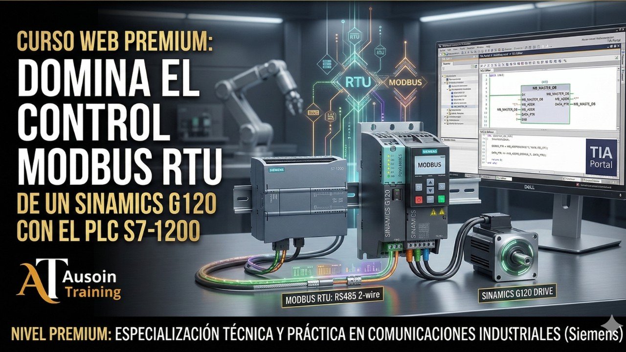 Control Modbus RTU a Sinamics G120 usando PLC S7-1200