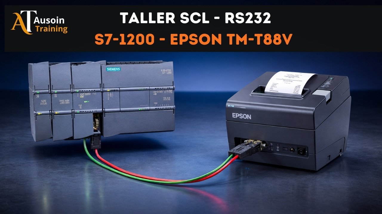 SCL: S7-1200 Impresión por RS232 a Ticketadora Epson
