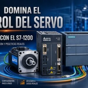 Portada del curso de control de servo ASDA-A2 con PLC Siemens S7-1200 de Ausoin Training