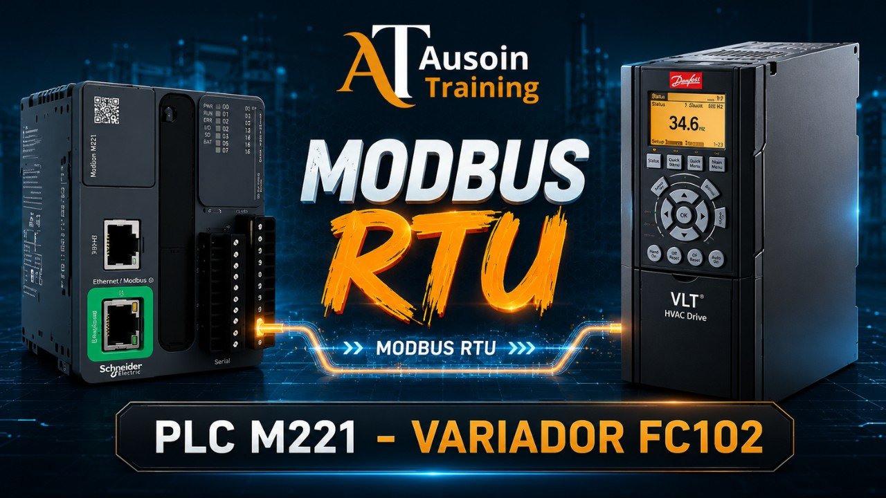 Modbus RTU: Modicon M221 y Danfoss FC102
