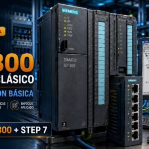 Portada del curso profesional de PLC Siemens S7-300 con STEP 7 Clásico de Ausoin Training