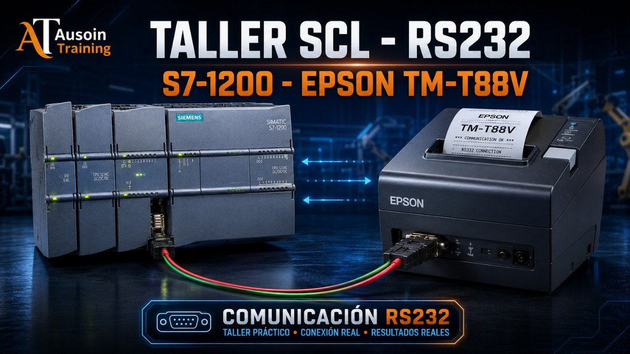 SCL: S7-1200 Impresión por RS232 a Ticketadora Epson